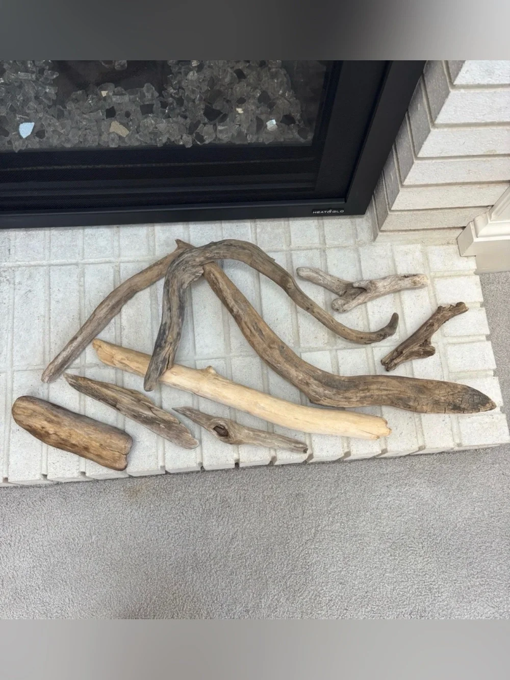 Natural Driftwood Logs Coastal Beach Naturescape Set Neutral Brown Gray Tan
